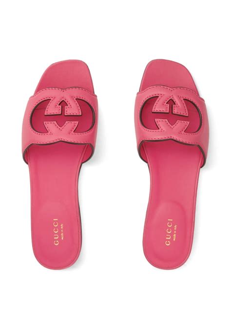 gucci interlocking g slides|Gucci transparent slides.